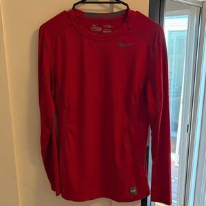 Nike Pro Combat - Dri-Fit Men’s Small - Red Thermal Performance Long Sleeve